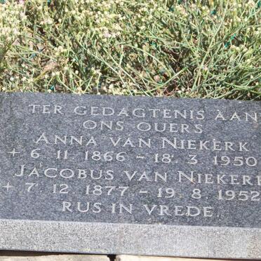 NIEKERK Jacobus, van 1877-1952 &amp; Anna 1866-1950