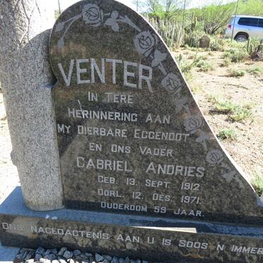 VENTER Gabriel Andries 1912-1971