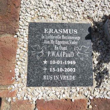 ERASMUS P.W.A. 1949-2002