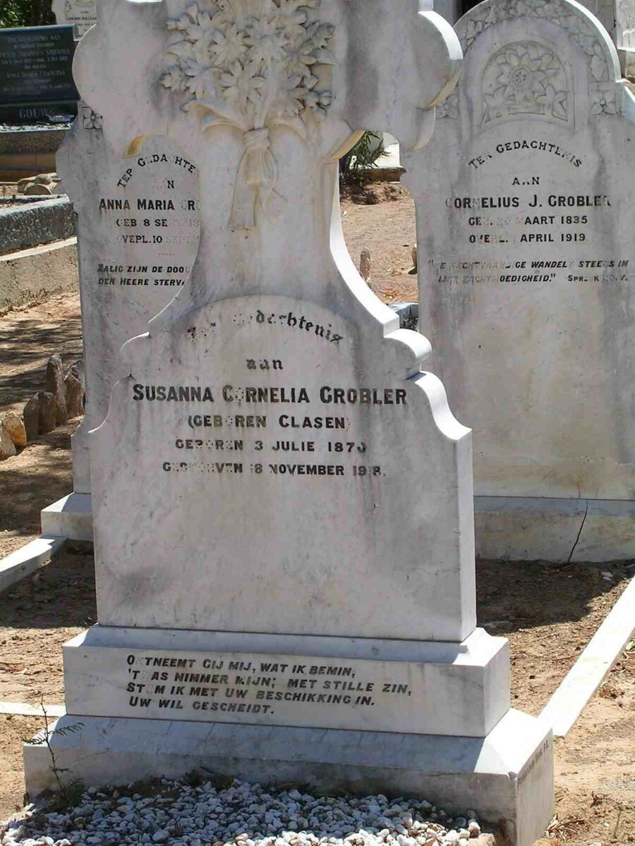 GROBLER Susanna Cornelia nee CLASEN 1870-1918