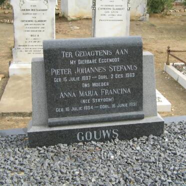GOUWS Pieter Johannes Stefanus 1887-1963 &amp; Anna Maria Francina STRYDOM 1894-1991