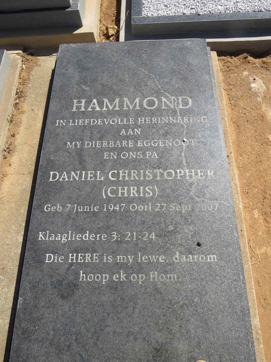 HAMMOND Daniel Christopher 1947-2007