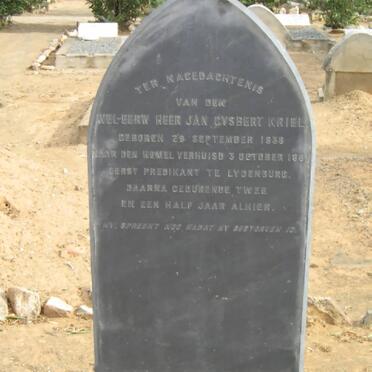 KRIEL Jan Gysbert 1838-1881