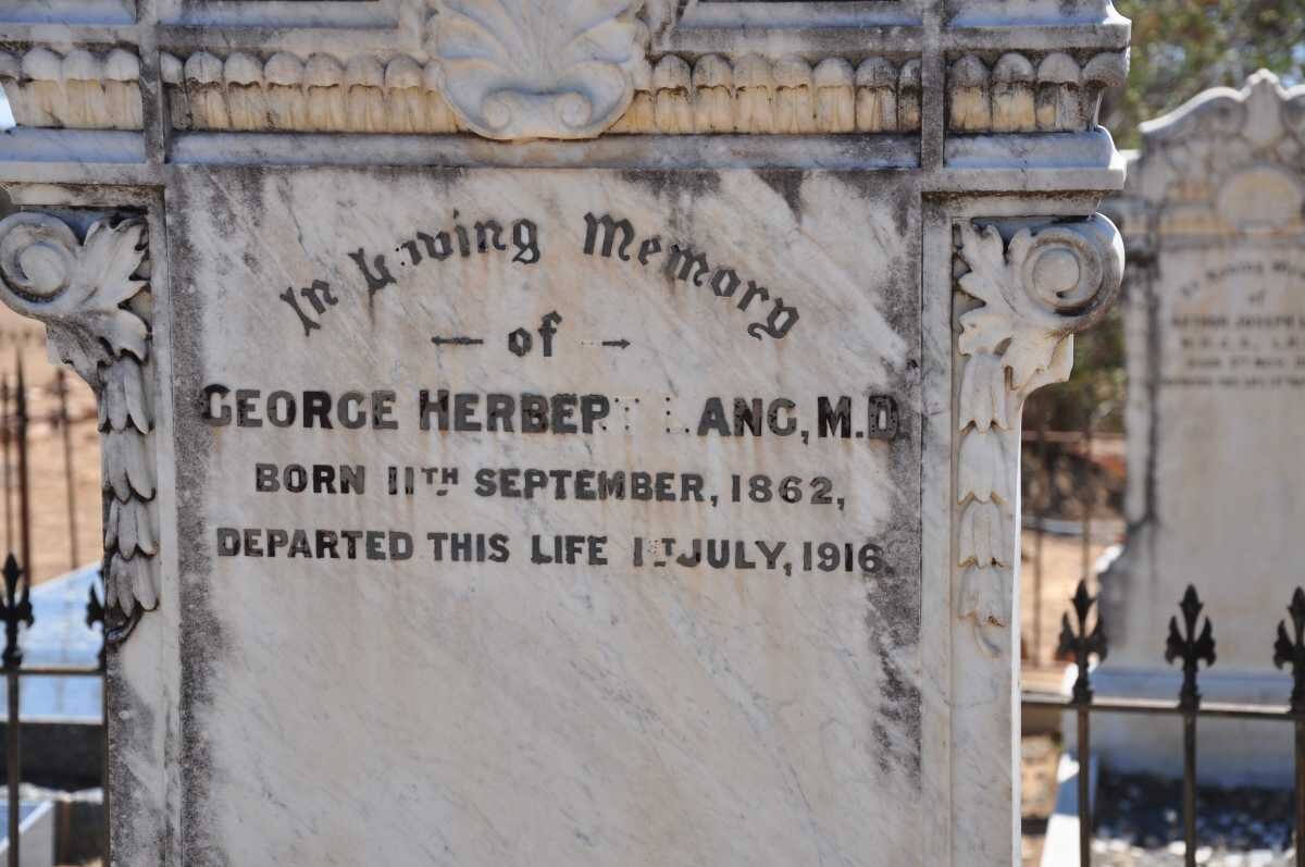 LANG George Herbert 1862-1916