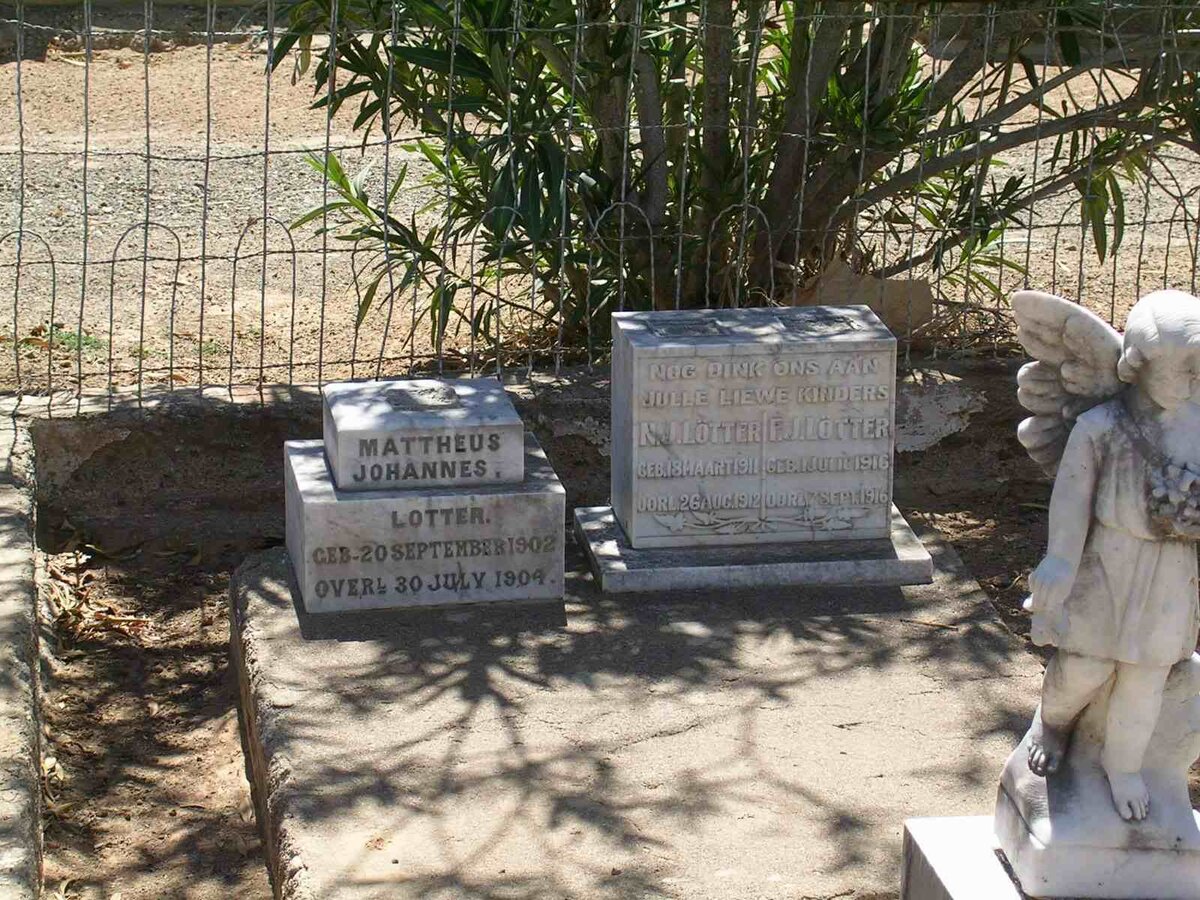 LOTTER Mattheus Johannes 1902-1904 :: LOTTER N.J. 1911-1912 :: LOTTER P.J. 1916-1916