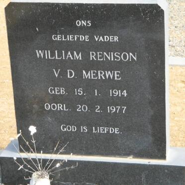 MERWE William Renison, v.d. 1914-1977