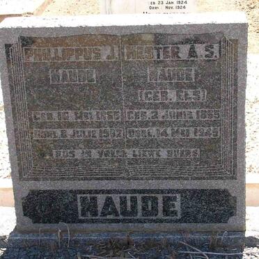NAUDE Phillippus J. 1865-1952 &amp; Hester A.S. ELS 1865-1945