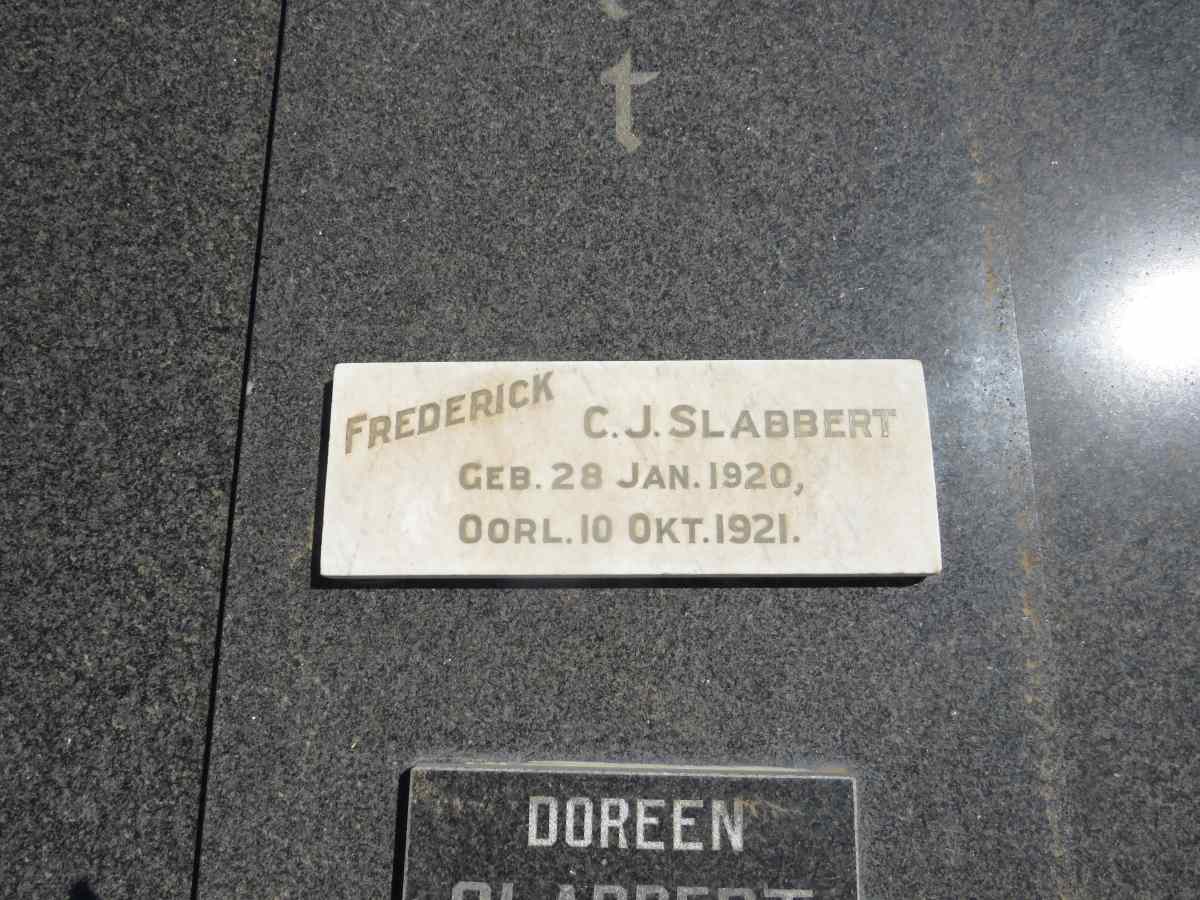 SLABBERT Frederick C.J. 1920-1921 