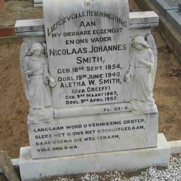 SMITH Nicolaas Johannes 1854-1940 &amp; Aletha W. GREEFF 1867-1957