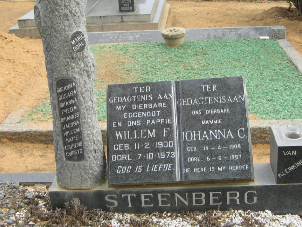 STEENBERG Willem F. 1900-1973 &amp; Johanna C. 1908-1997