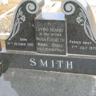 SMITH Maria Elizabeth Mimmie nee BOSCH 1900-1975