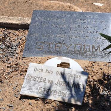 STRYDOM Johannes M. 1860-1950 &amp; Hester M. NEL 1864-1950