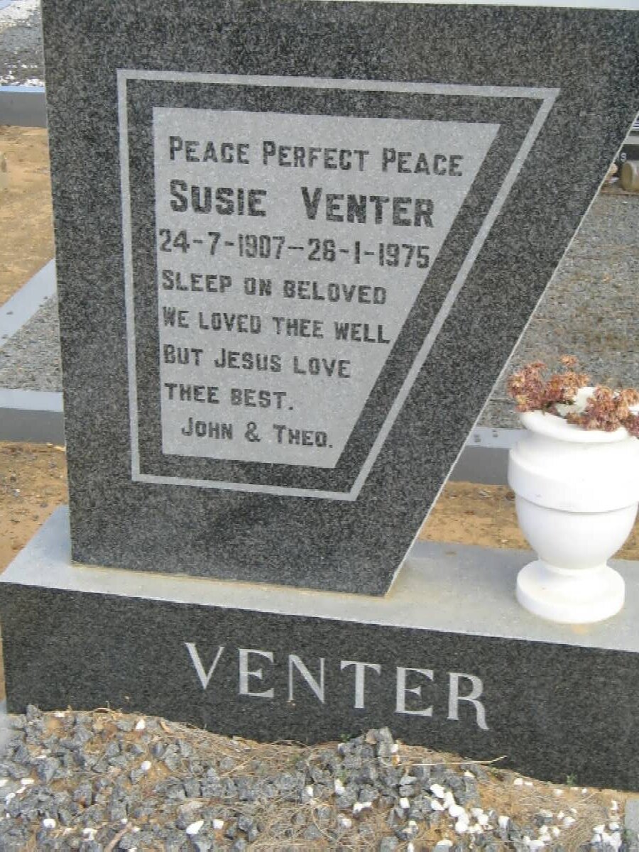 VENTER Susie 1907-1975