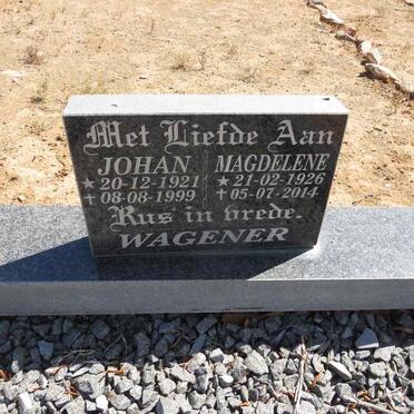 WAGENER Johan 1921-1999 & Magdelene 1926-2014
