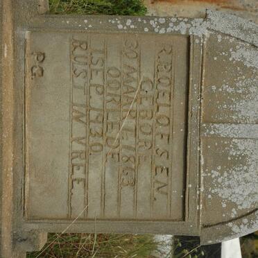 OELOFSEN R.P. 1863-1930