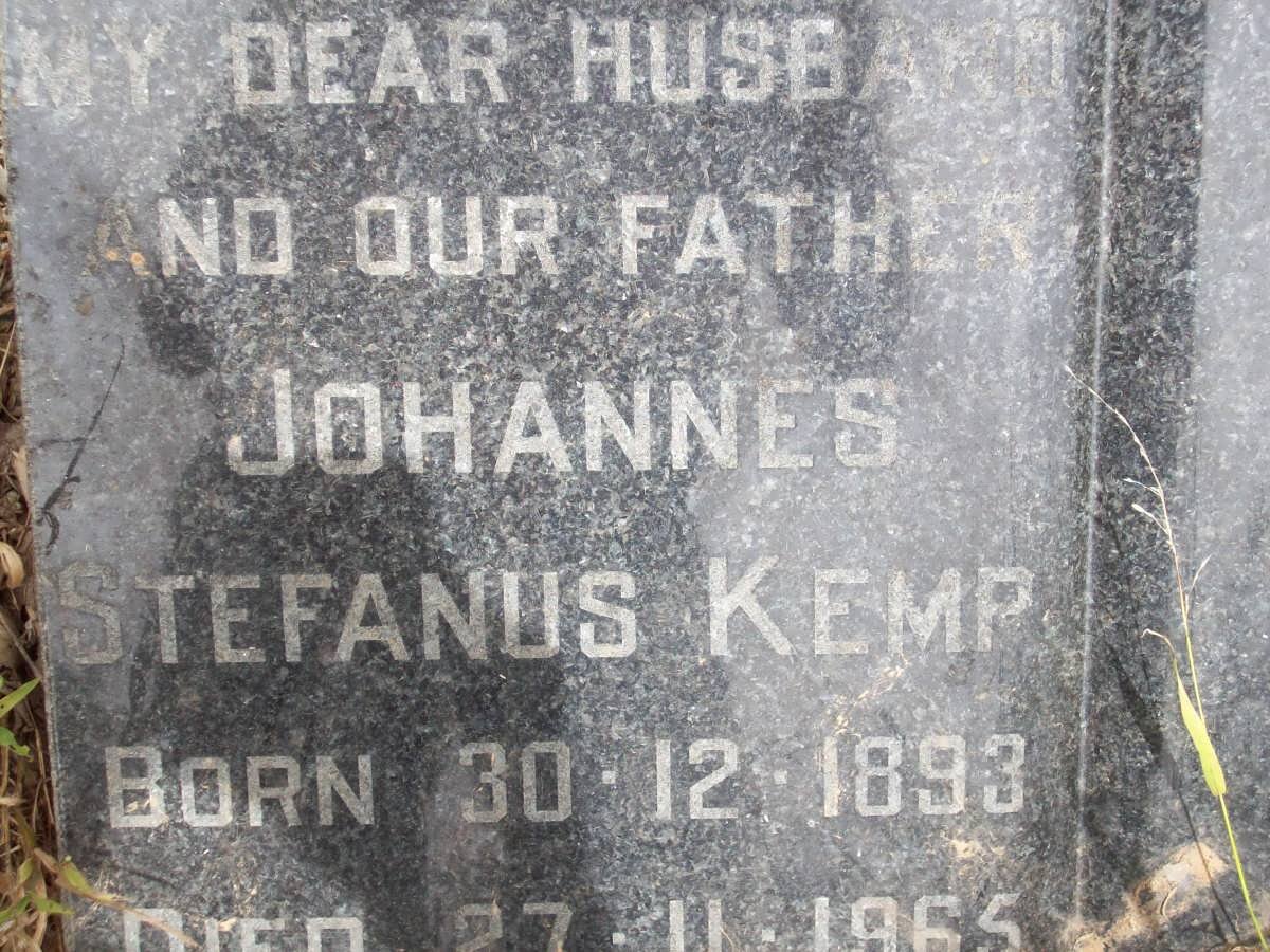 KEMP Johannes Stefanus 1893-1965