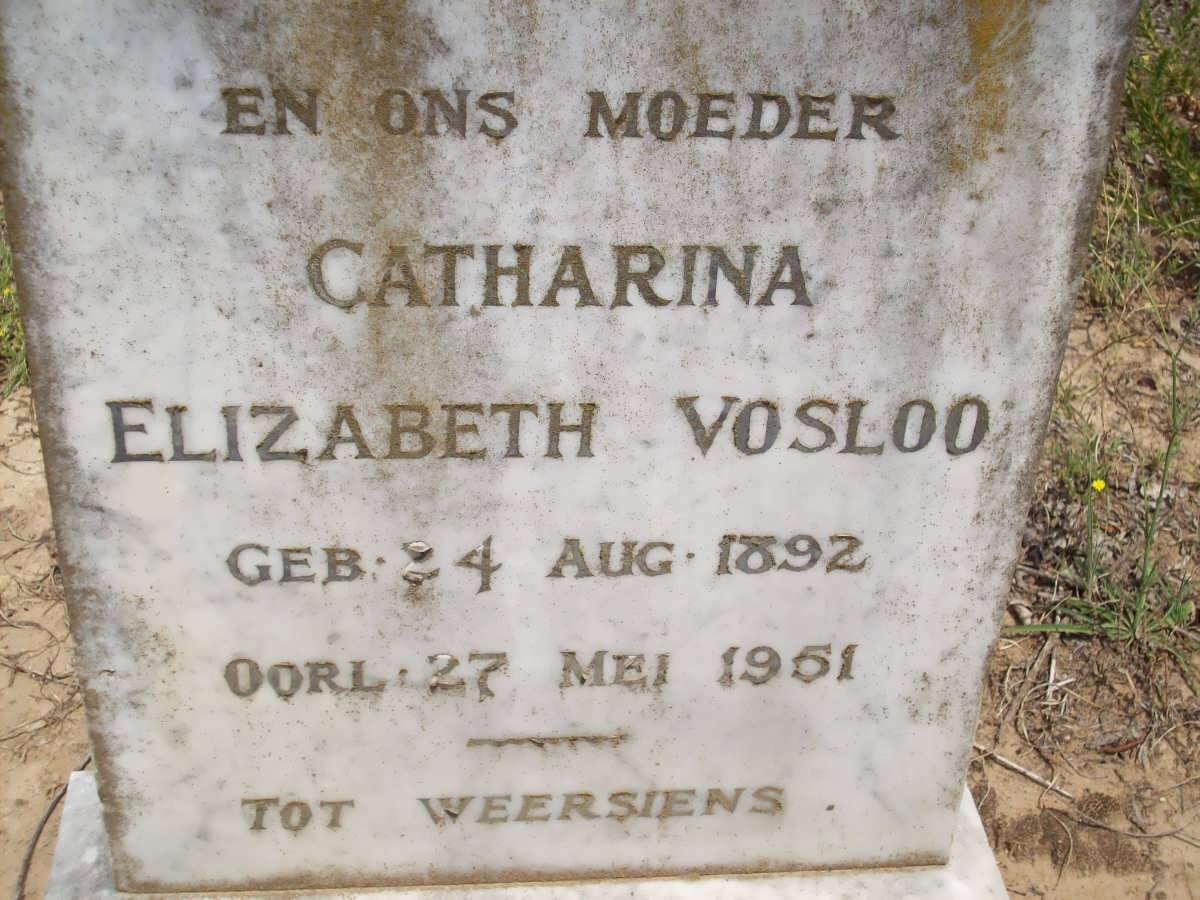 VOSLOO Catharina Elizabeth 1892-1951