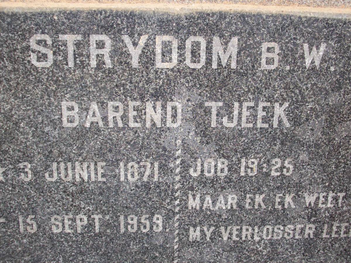 STRYDOM B.W. 1871-1959