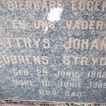 STRYDOM Matthys Johannes Lourens 1888-1956