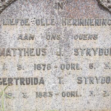 STRYDOM Mattheus J. 1878-1947 &amp; Gertruida T. 1883-1917