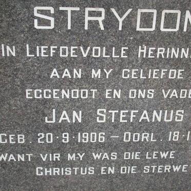 STRYDOM Jan Stefanus 1906-1968
