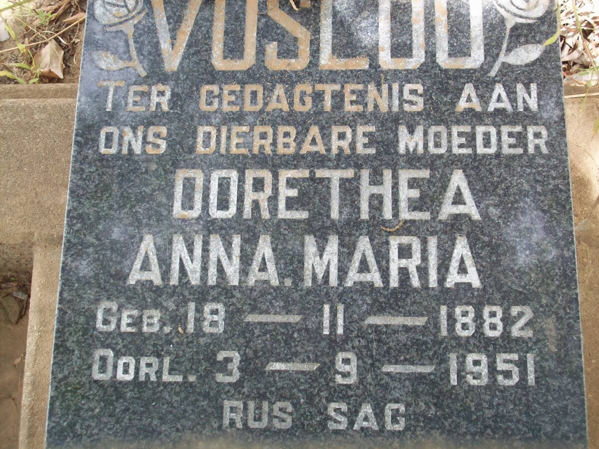 VOSLOO Dorethea Anna Maria 1882-1951