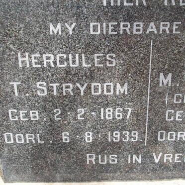 STRYDOM Hercules T. 1867-1939 &amp; Sarah M.J. STRYDOM 1873-1932