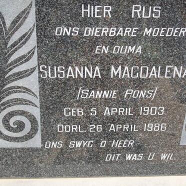 ? Susanna Magdalena 1903-1986