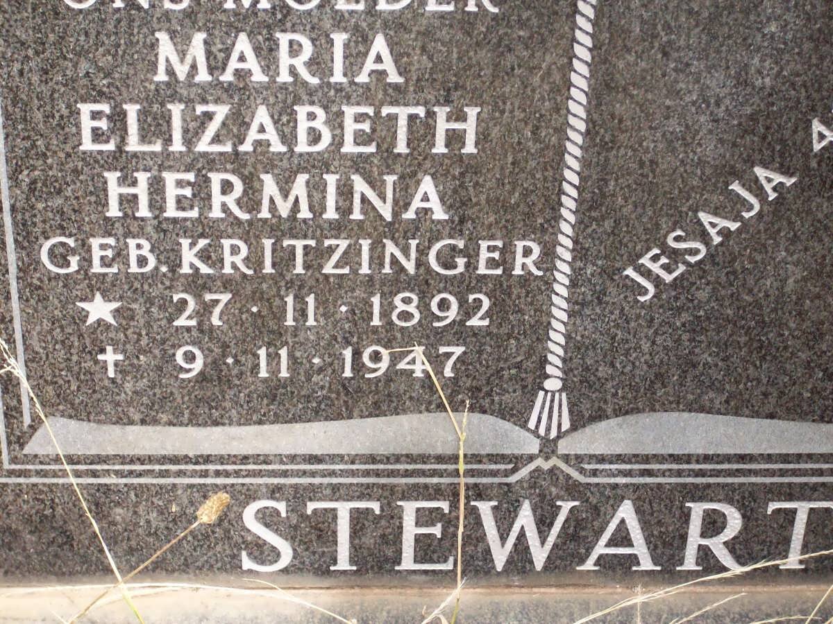 STEWART Maria Elizabeth Hermina nee KRITZINGER 1892-1947