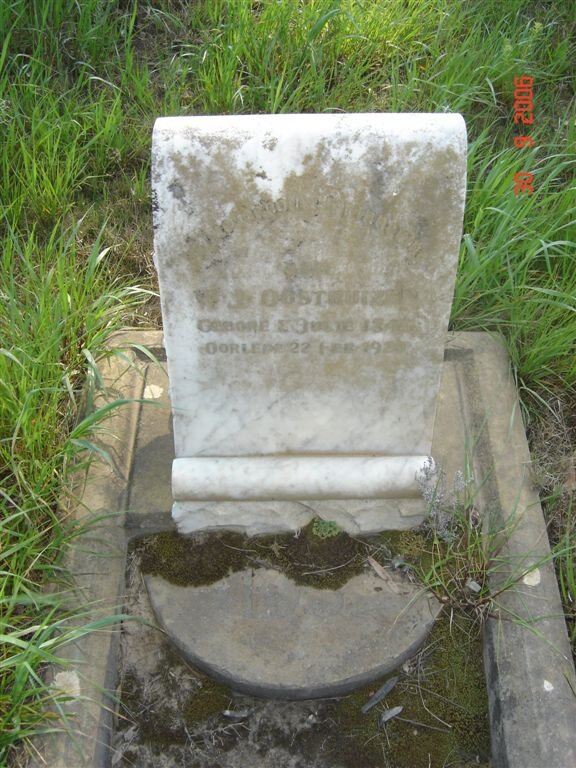 OOSTHUIZEN W.J. 1848-1920