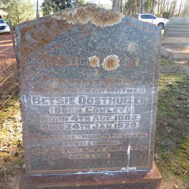 OOSTHUIZEN Betsie nee COWLEY 1888-1920