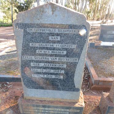 HUYSSTEEN Elsje Susanna, van nee ACKERMANN 1882-1941