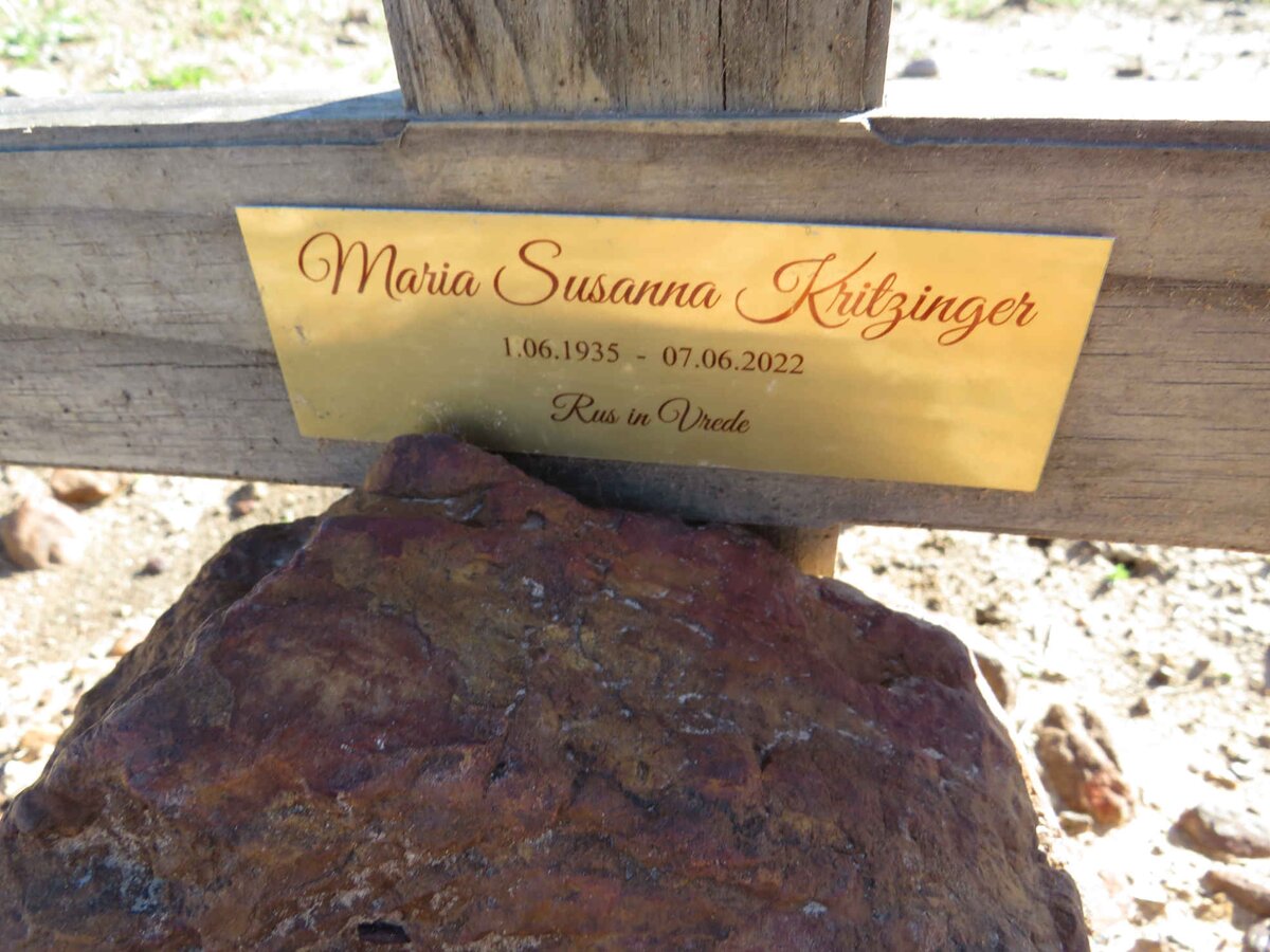 KRITZINGER Maria Susanna 1932-2022