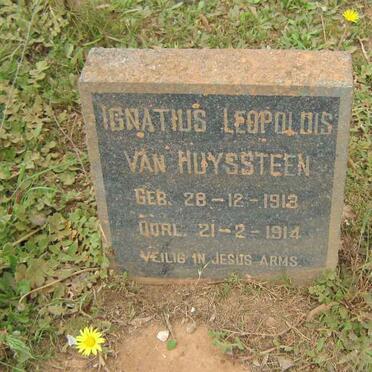 HUYSSTEEN Ignatius Leopoldus, van 1913-1914