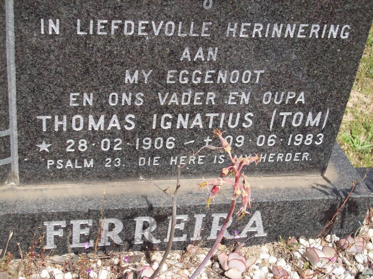 FERREIRA Thomas Ignatius 1906-1983