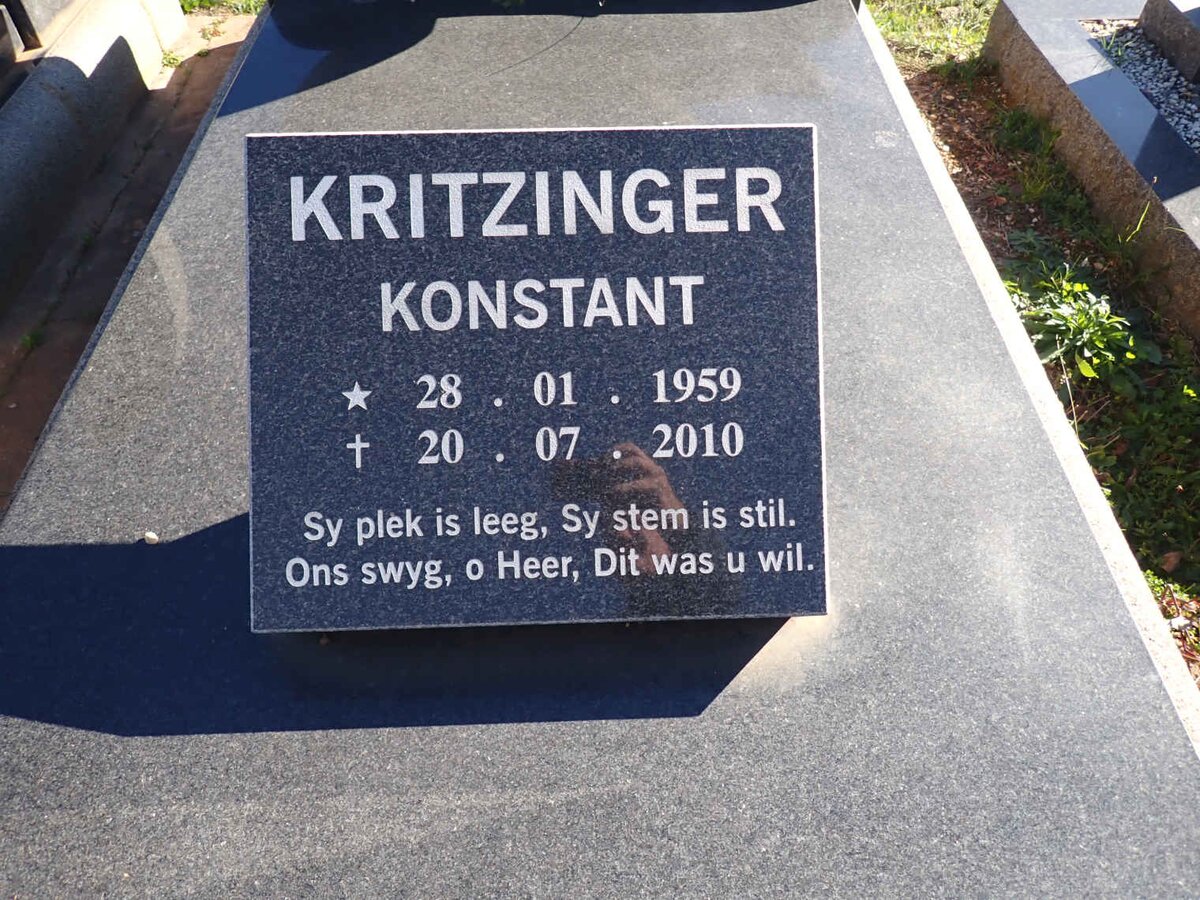 KRITZINGER Konstant 1959-2010