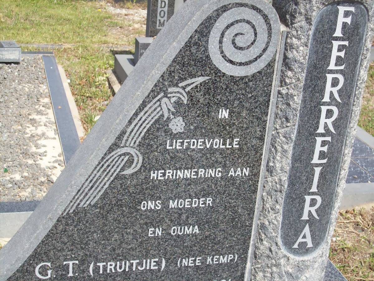 FERREIRA G.T. nee KEMP 