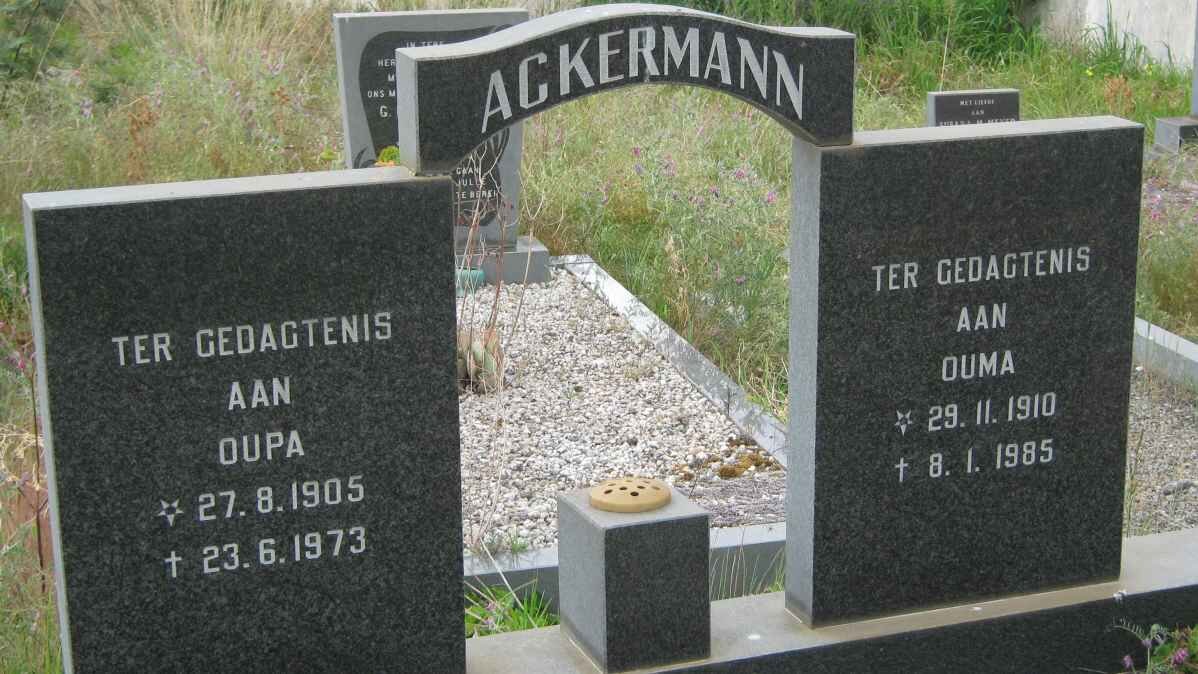 ACKERMANN 1905-1973 &amp; 1910-1985