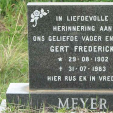 MEYER Gert Frederick 1902-1983