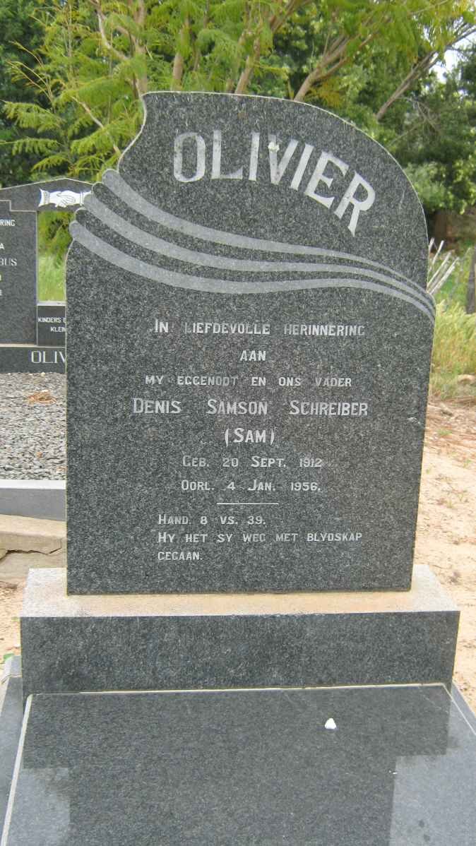 OLIVIER Denis Samson Schreiber 1912-1956