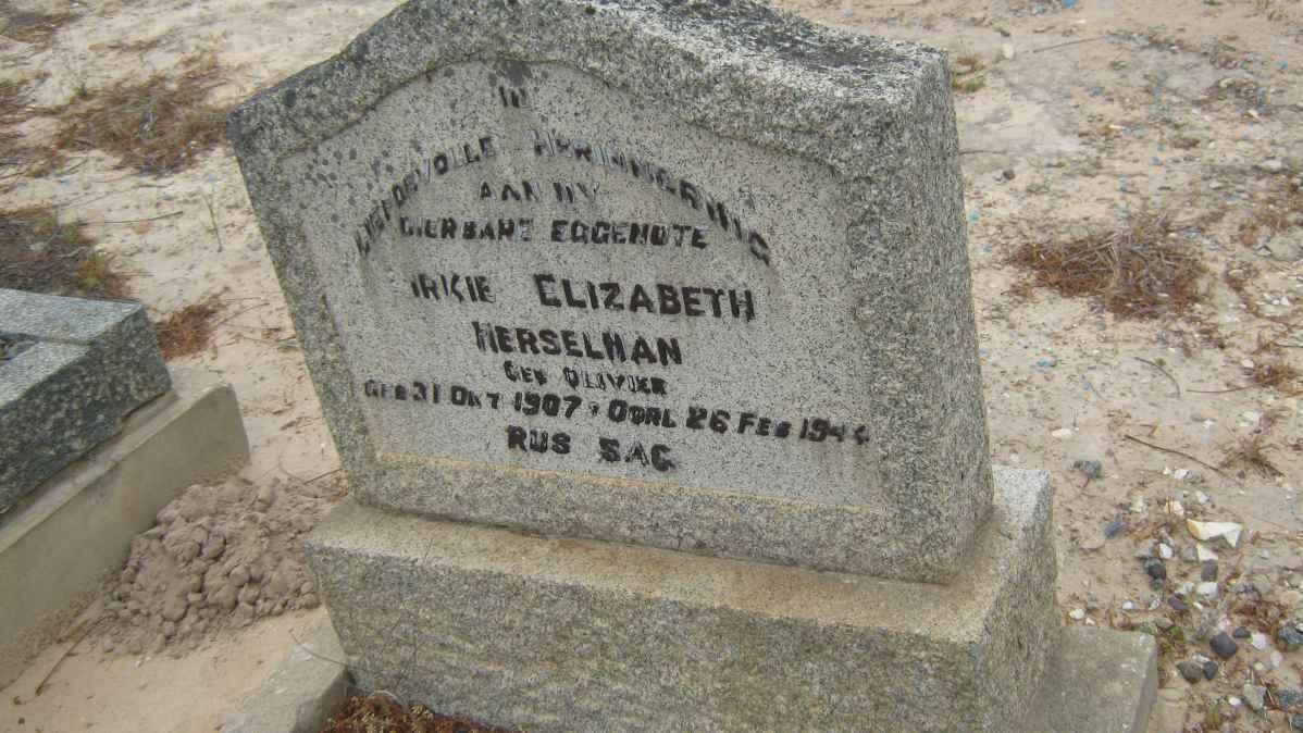 HERSELMAN Dirkie Elizabeth nee OLIVIER 1907-1946