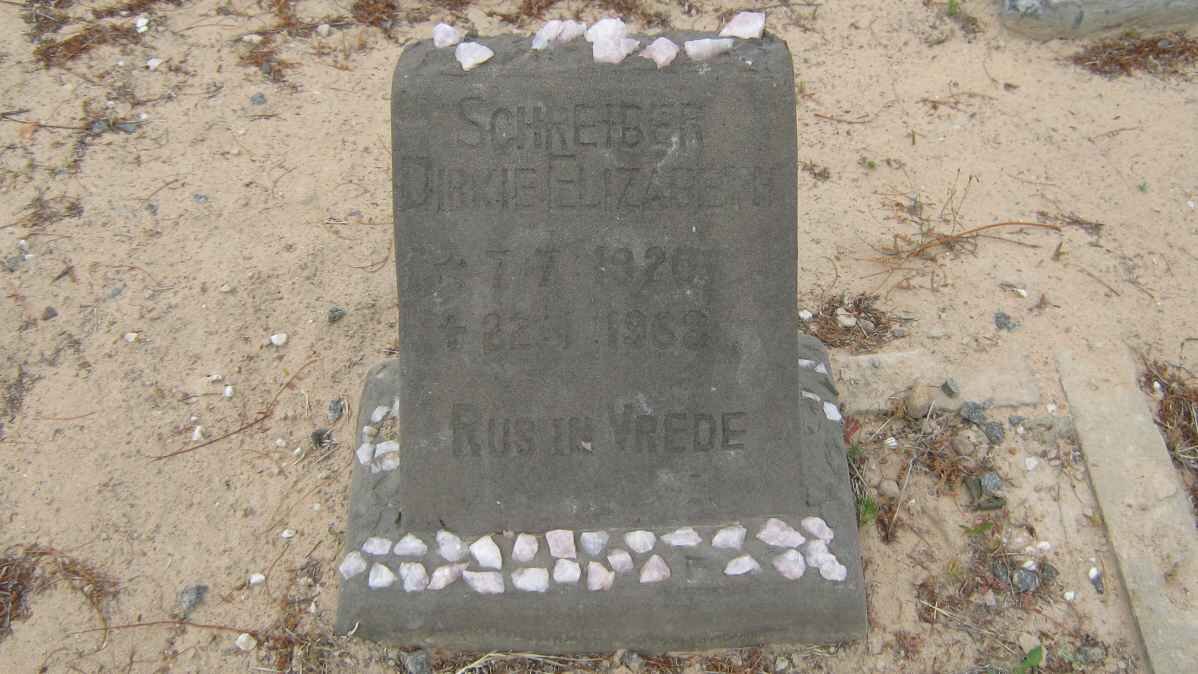 SCHREIBER Dirkie Elizabeth 1920-1963