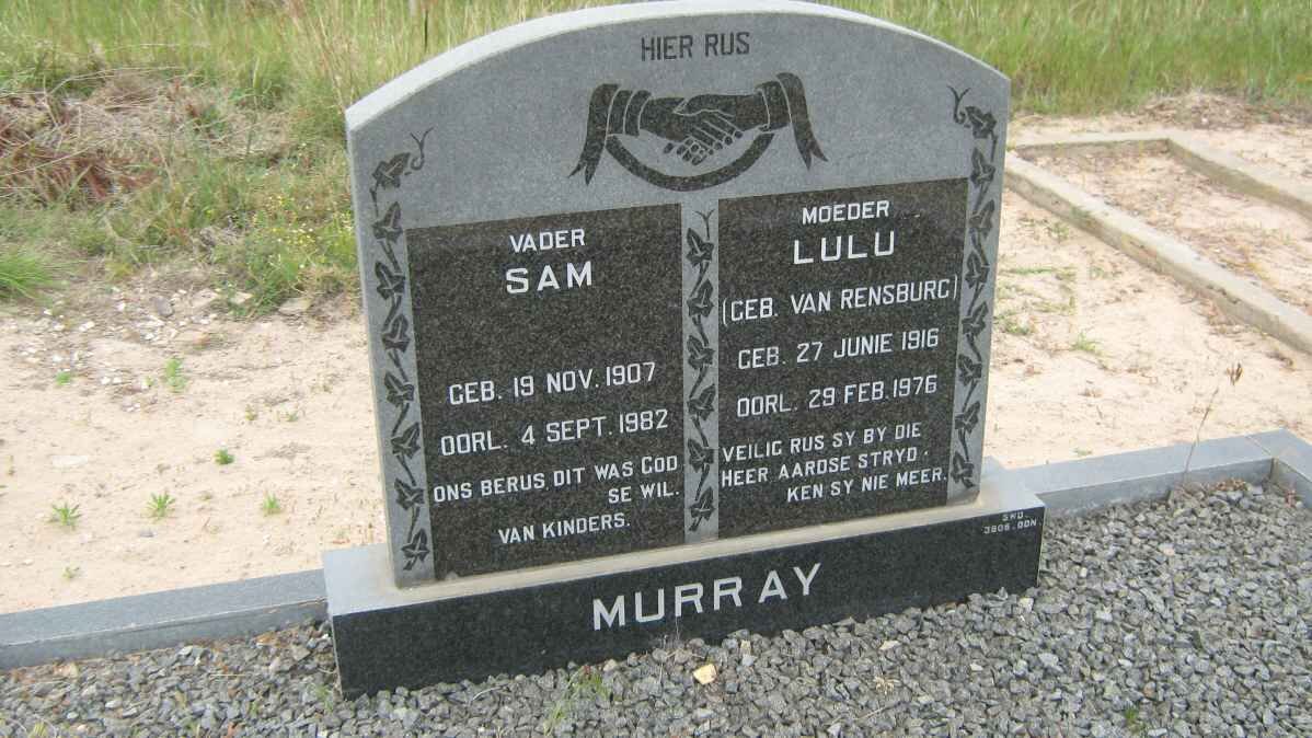 MURRAY Sam 1907-1982 &amp; Lulu VAN RENSBURG 1916-1976