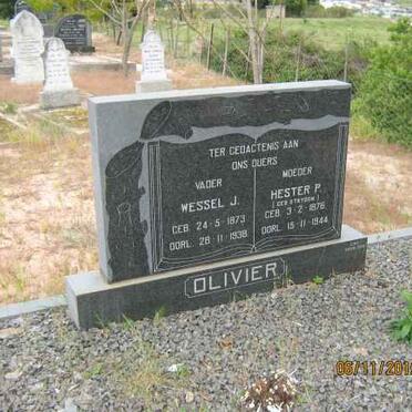 OLIVIER Wessel J. 1873-1938 &amp; Hester P. STRYDOM 1876-1944