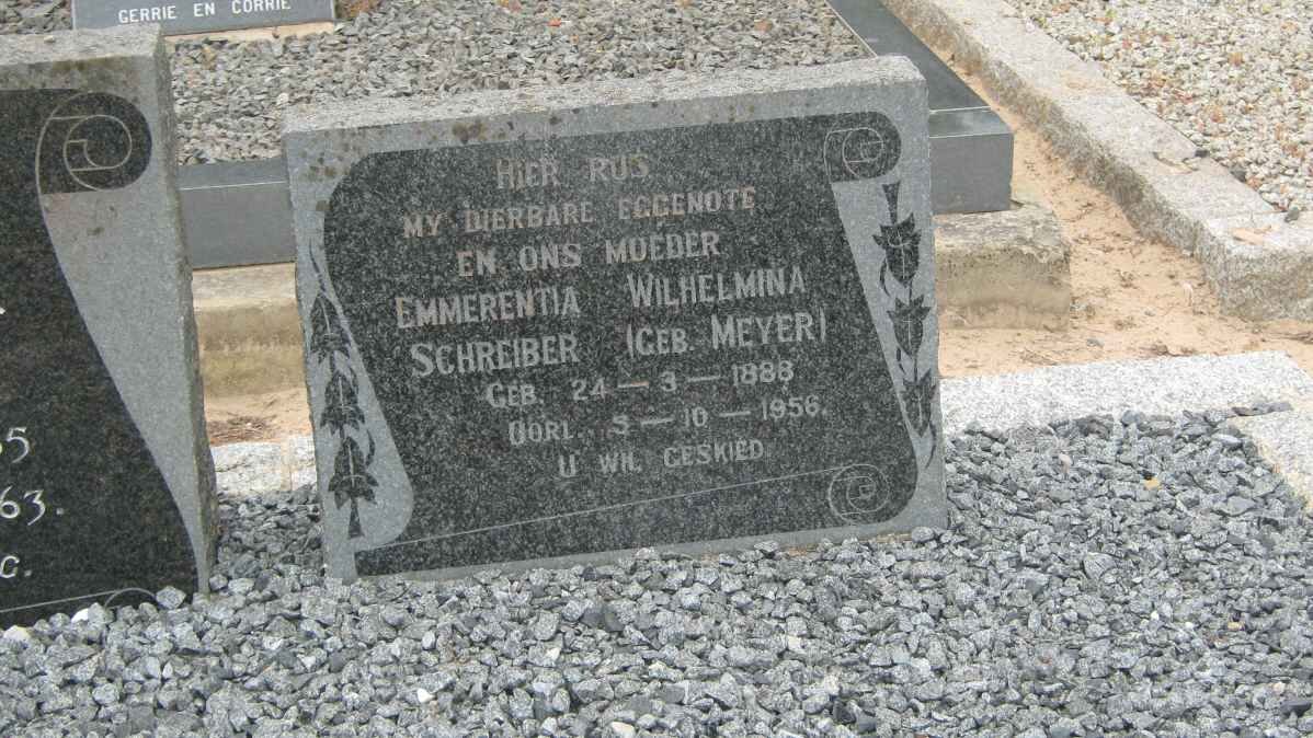 SCHREIBER Emmerentia Wilhelmina nee MEYER 1888-1956