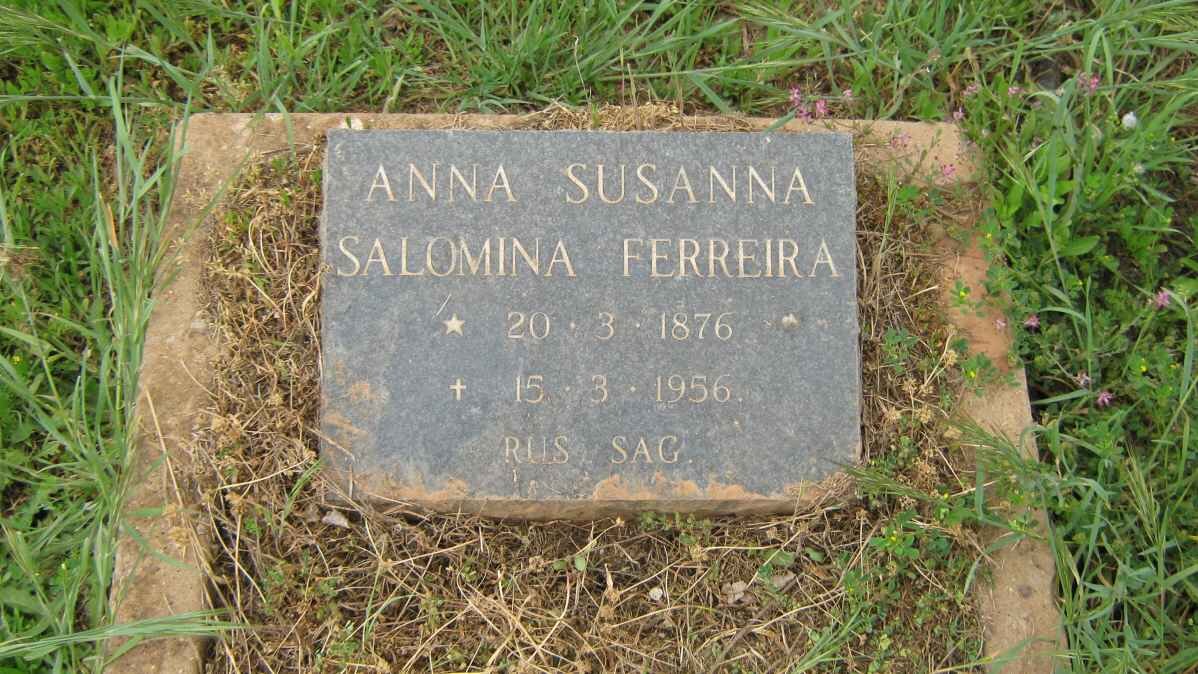 FERREIRA Anna Susanna Salomina 1876-1956