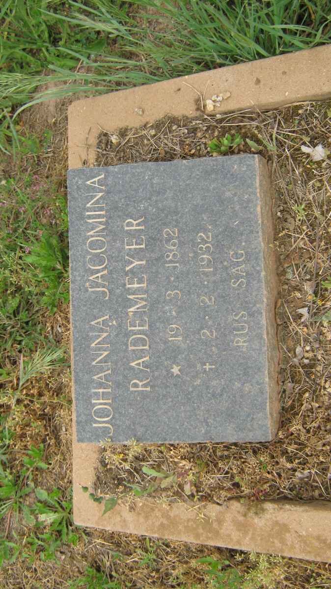 RADEMEYER Johanna Jacomina 1862-1932
