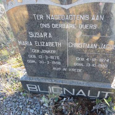 BLIGNAUT Christiaan Jacobus 1874-1953 & Susara Maria Elizabeth JONKER 1876-1958