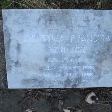 ECK Christina Francina, van nee CLAASEN 1880-1958