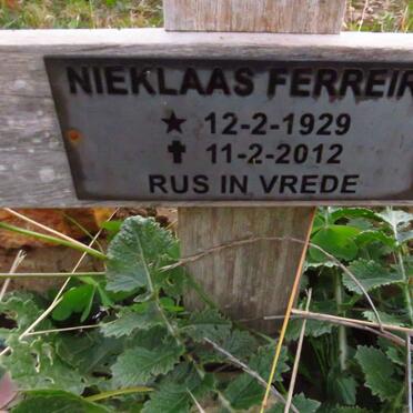 FERREIRA Nieklaas 1929-2012